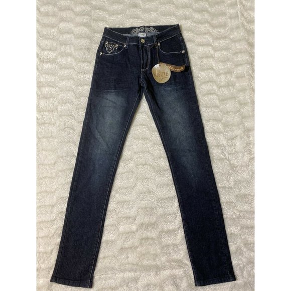 No Fuze Womens Skinny Sz 3 / 4 Blue Denim Jeans (26x31 Msrd) - Picture 4 of 11